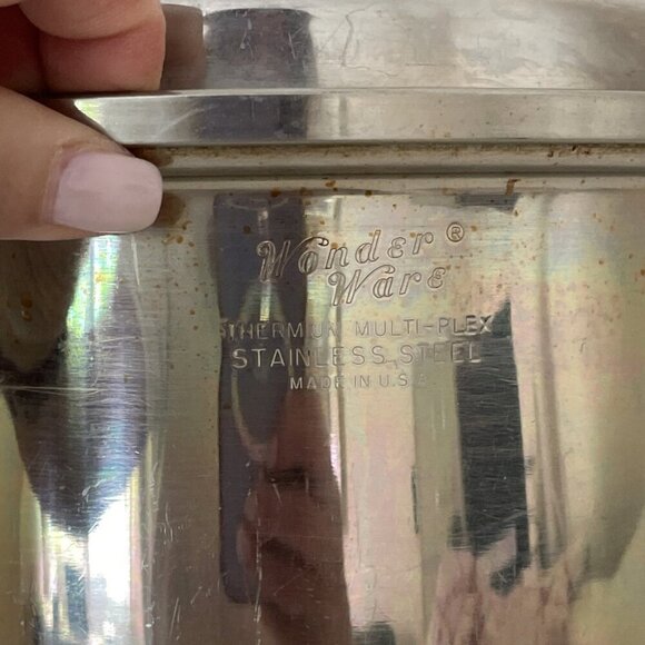 VTG Wonder Ware Cookware 2.5 Quart Saucepan Lid Thermium Stainless Steel USA - Picture 2 of 13